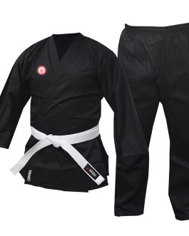 MS-11002 STUDENT KARATE UNIFORM - BLACK 8OZ