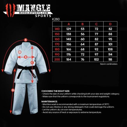 MS-11001 TRAINING KARATE UNIFORM EUROPEAN CUT - 11OZ